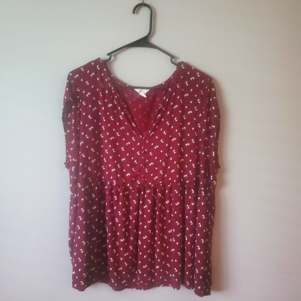 burgundy blouse